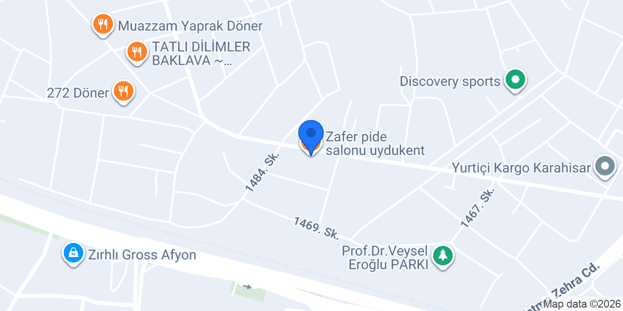 Zafer pide salonu uydukent konumu