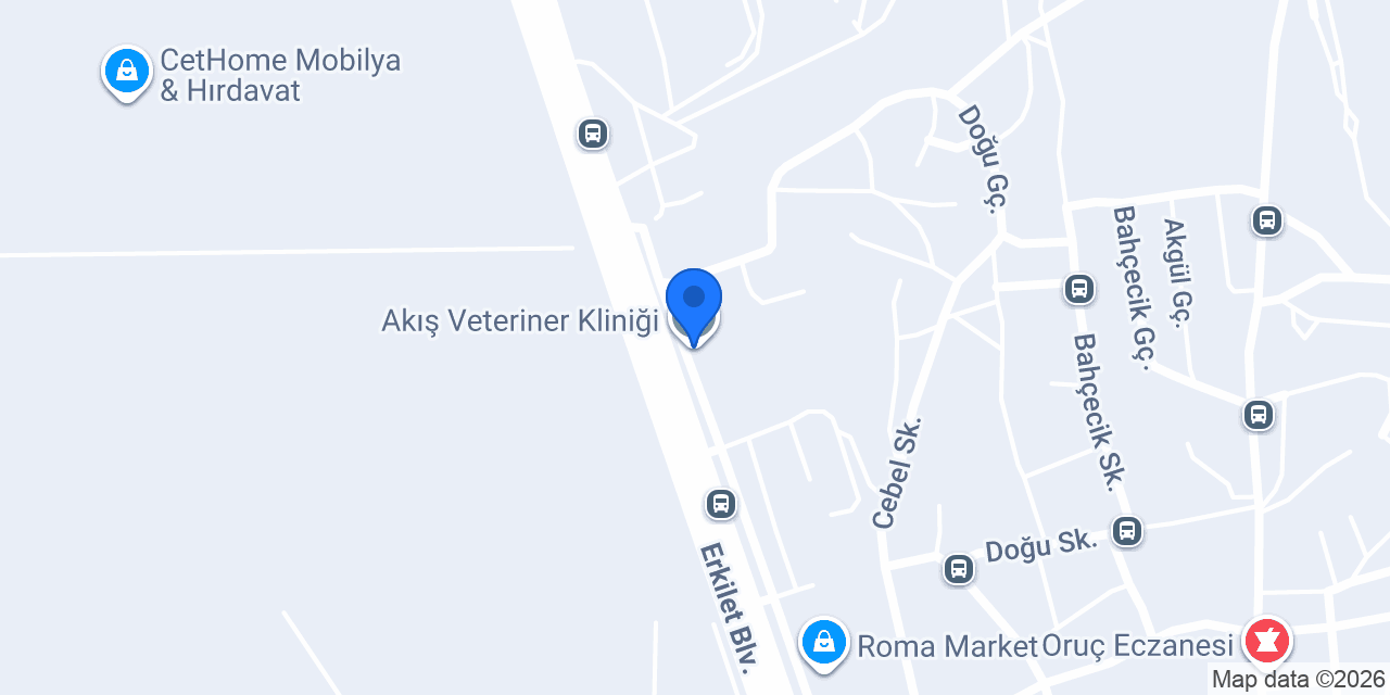 Akış Veteriner Kliniği konumu