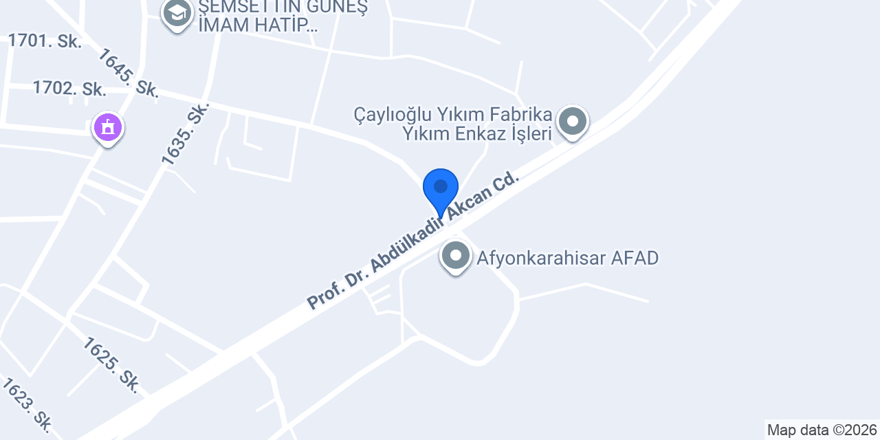 Afyon Harfiyat | Kaplan Hafriyat konumu