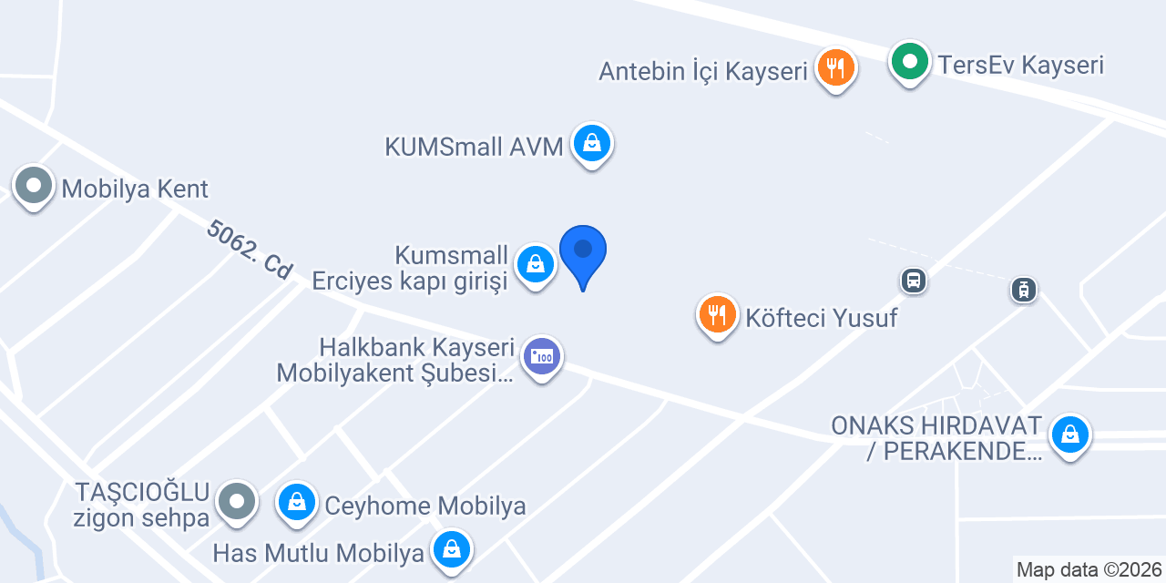 Seher Mobilya KUMSmall Avm konumu