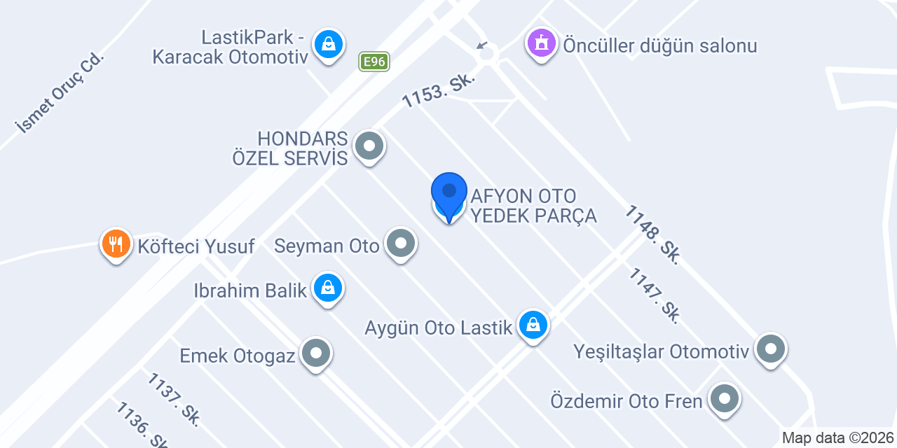 AFYON OTO YEDEK PARÇA konumu