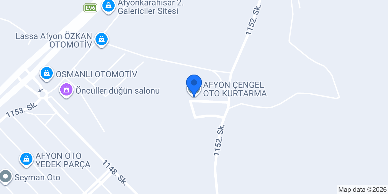 AFYON ÇENGEL OTO KURTARMA konumu