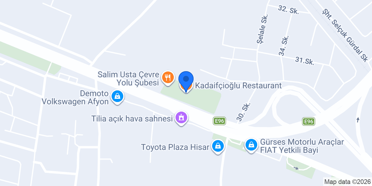 Kadaifçioğlu Restaurant konumu