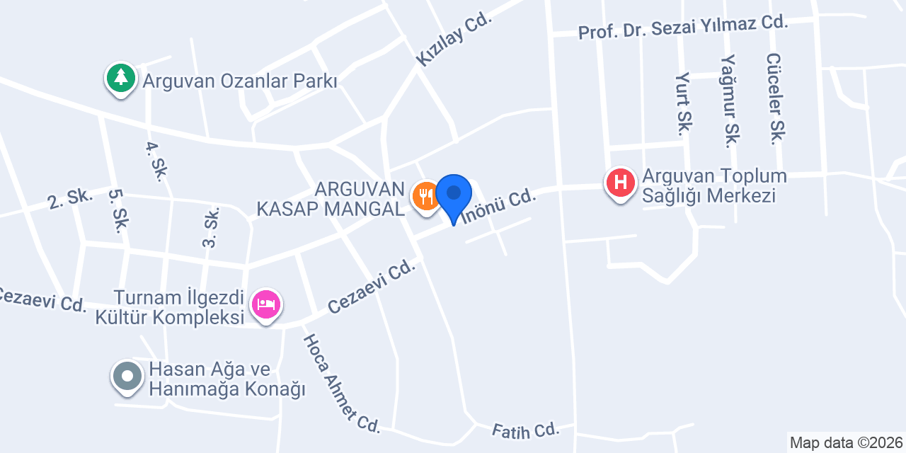 Arguvan Kebap salonu konumu