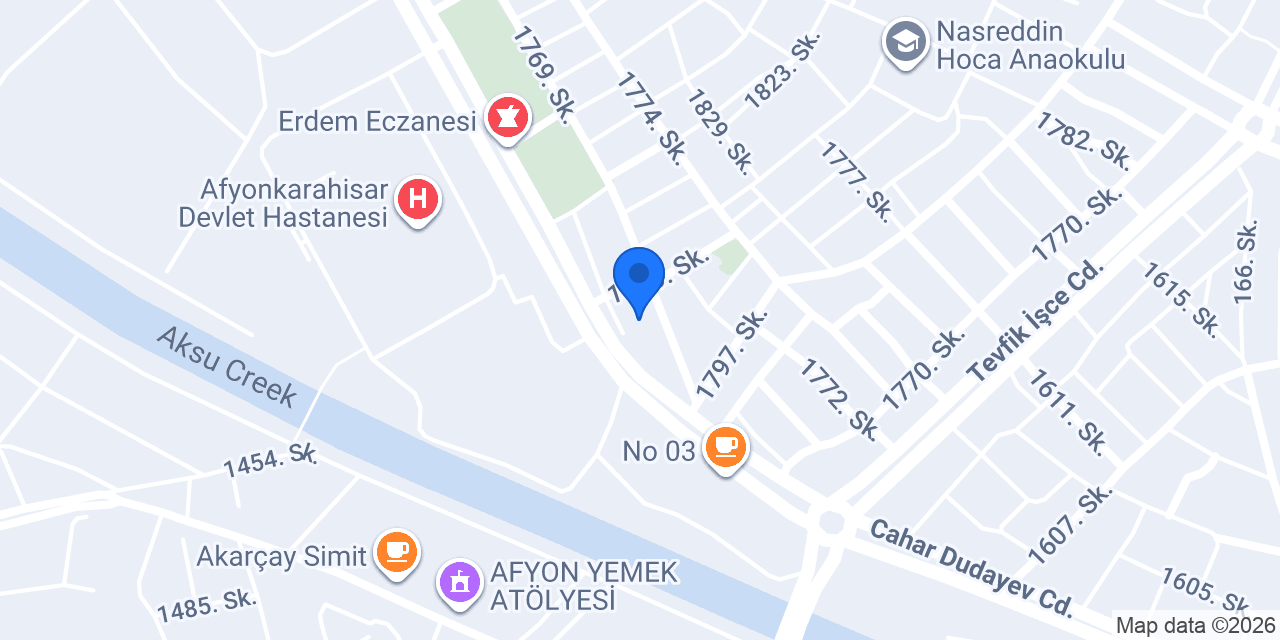 Afyon Mimarlık konumu