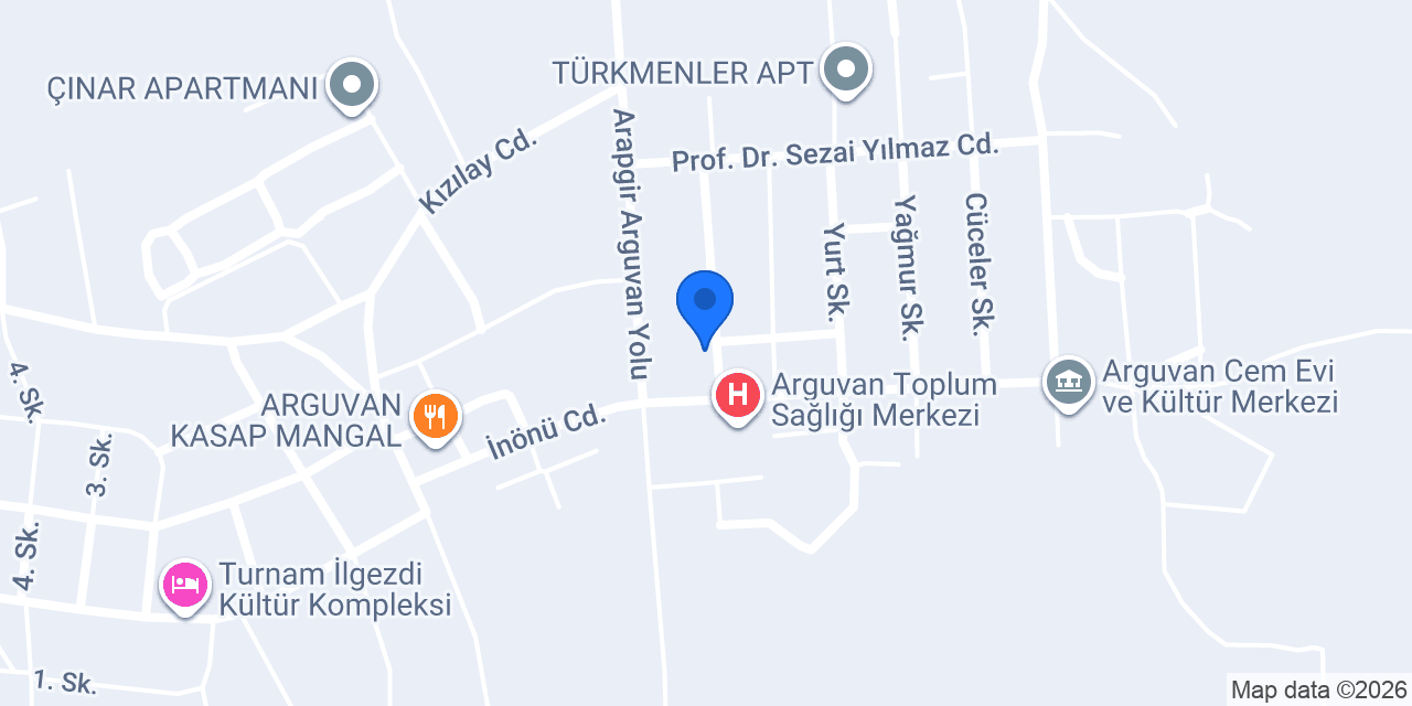 Arguvan Polis Merkezi Karakolu konumu