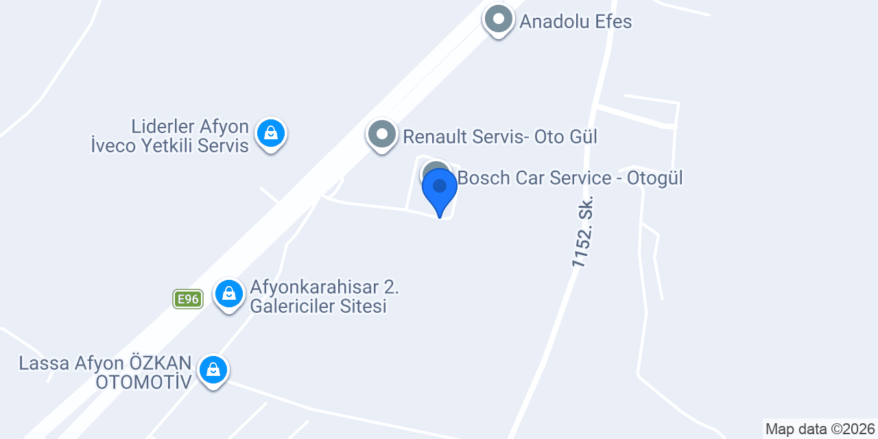 Afyon Motorlu Araçlar konumu