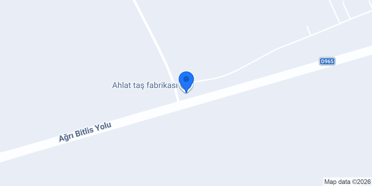 Ahlat taş fabrikası konumu