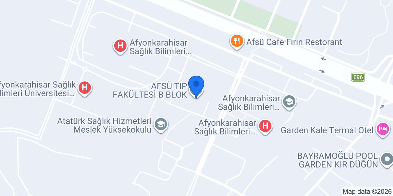 AFSÜ TIP FAKÜLTESİ B BLOK konumu