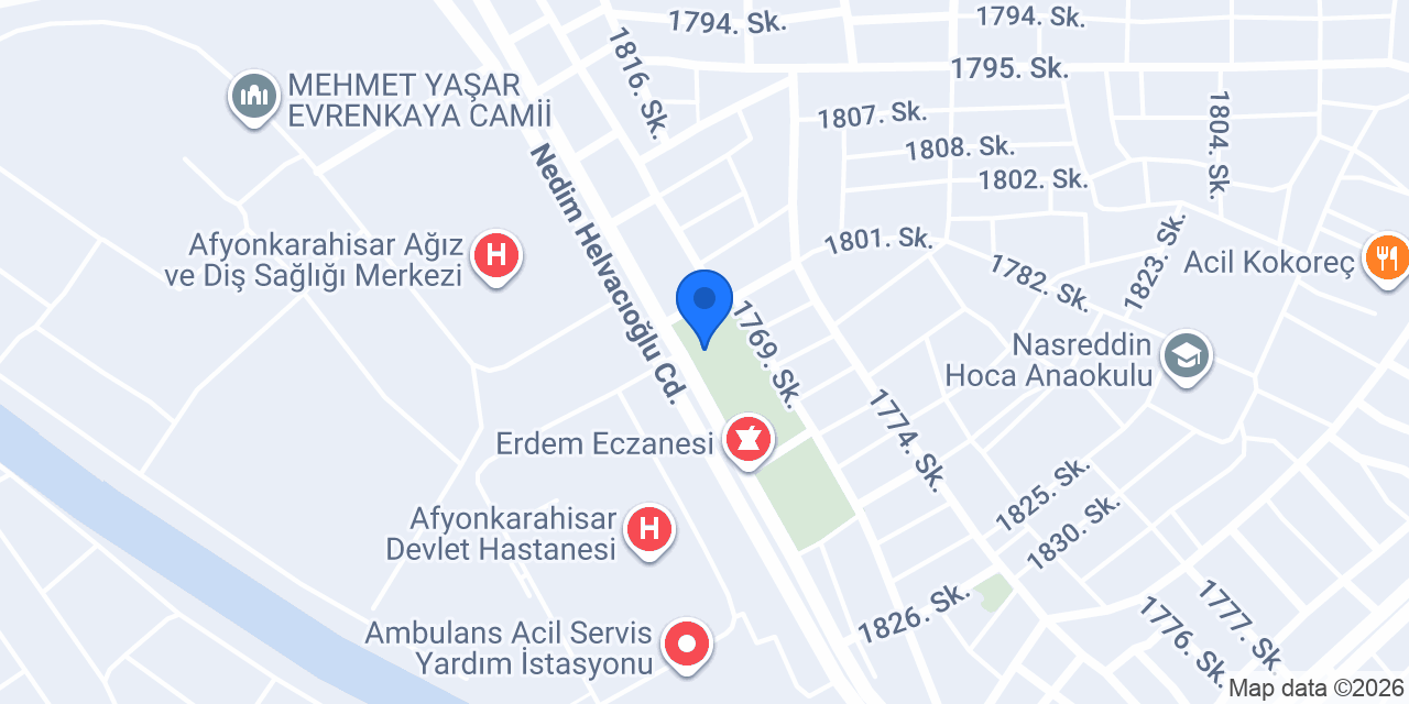 Yeni Nisa Eczanesi konumu