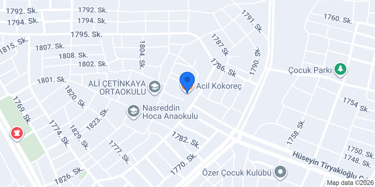 Acil Kokoreç konumu