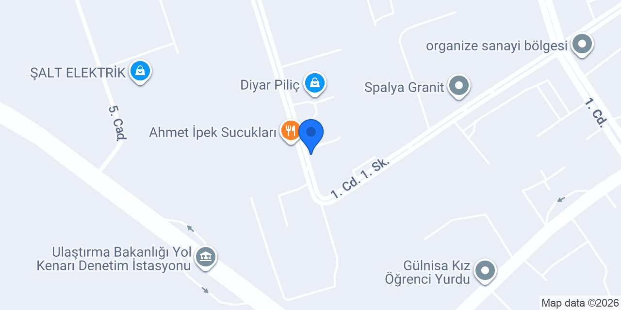 Öz-Ak Gıda Genel Merkez konumu