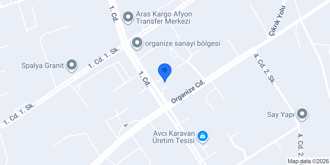 Garanti BBVA Afyon Organize Sanayi Şubesi konumu