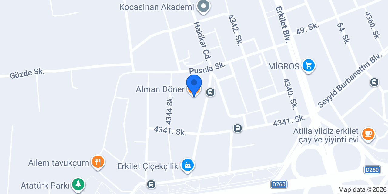Alman Döner konumu