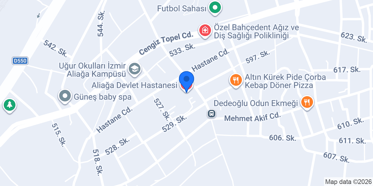 Aliağa Devlet Hastanesi konumu
