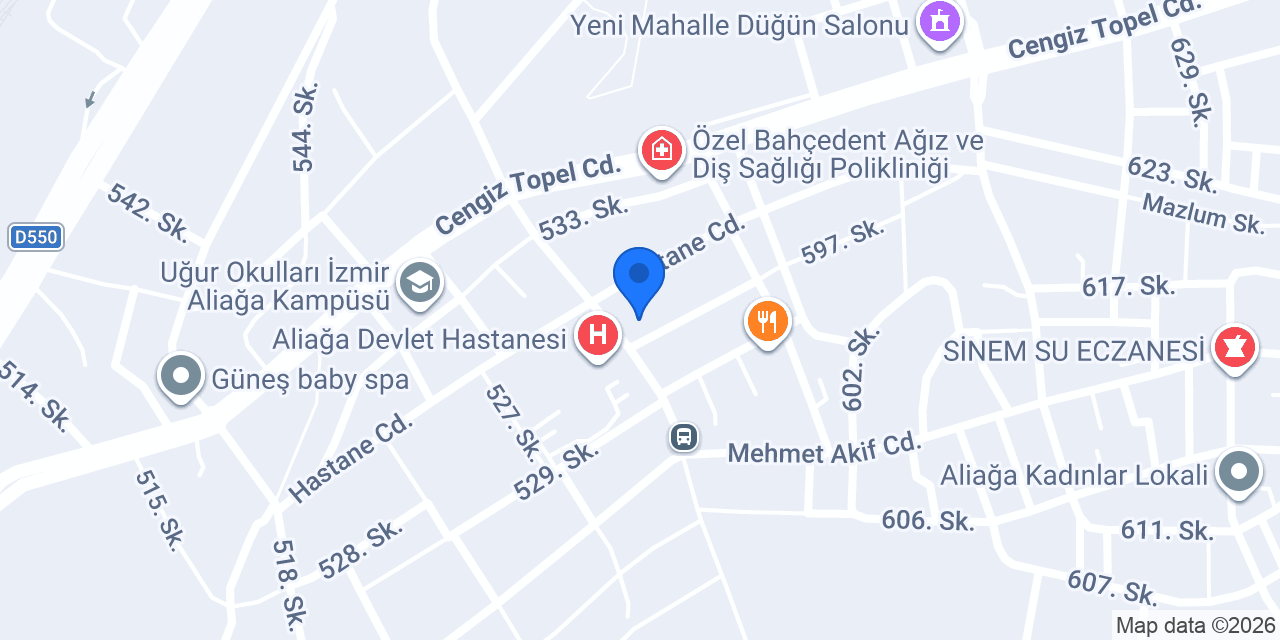 Derin Optik 2 Aliağa konumu