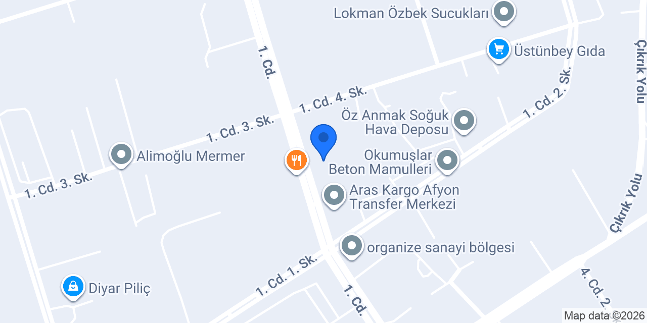 Efsun Gıda Afyonkarahisar konumu