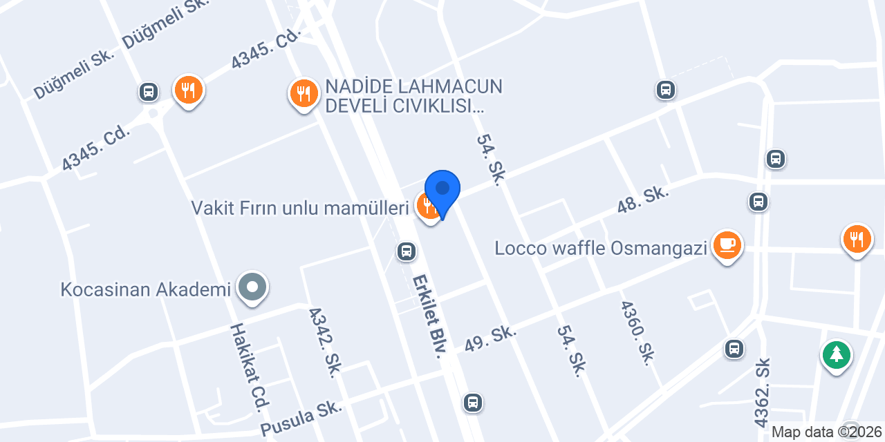 Vakit Fırın unlu mamülleri konumu