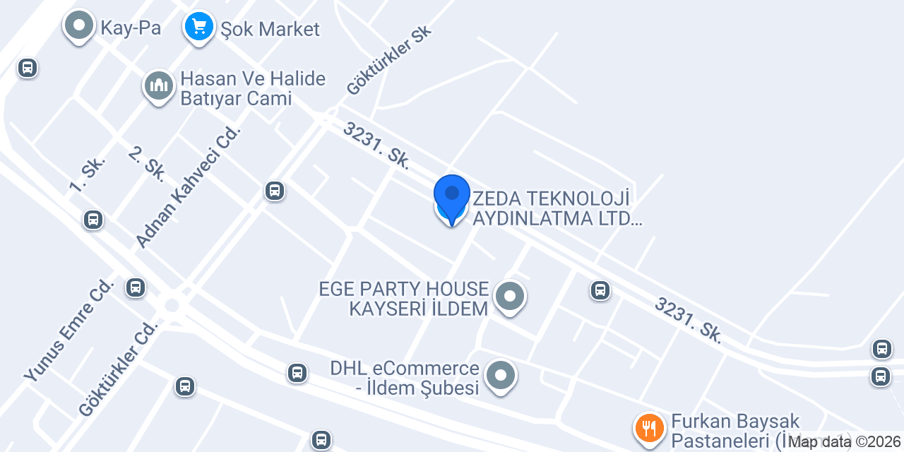 ZEDA TEKNOLOJİ AYDINLATMA LTD.ŞTİ. konumu