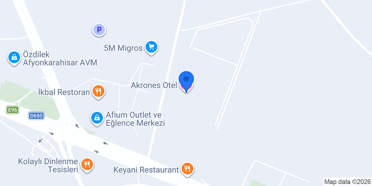 Akrones Otel konumu