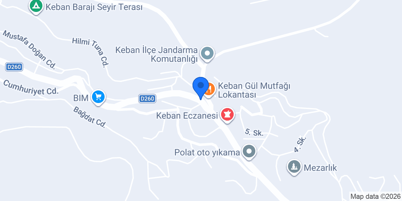 Keban Belediyesi konumu