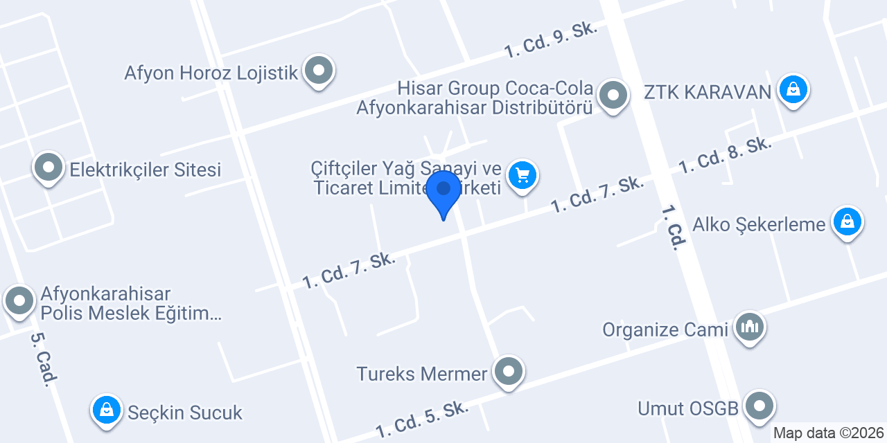 Ahmetogulları makina konumu