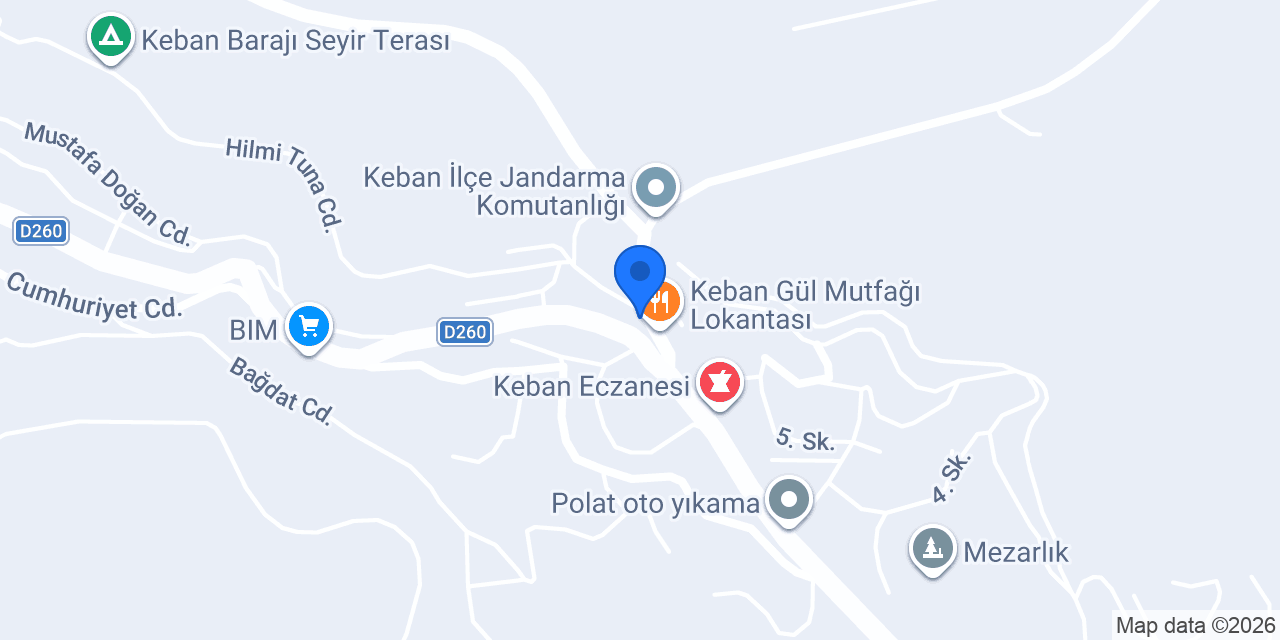Keban Çok Programlı Lisesi konumu