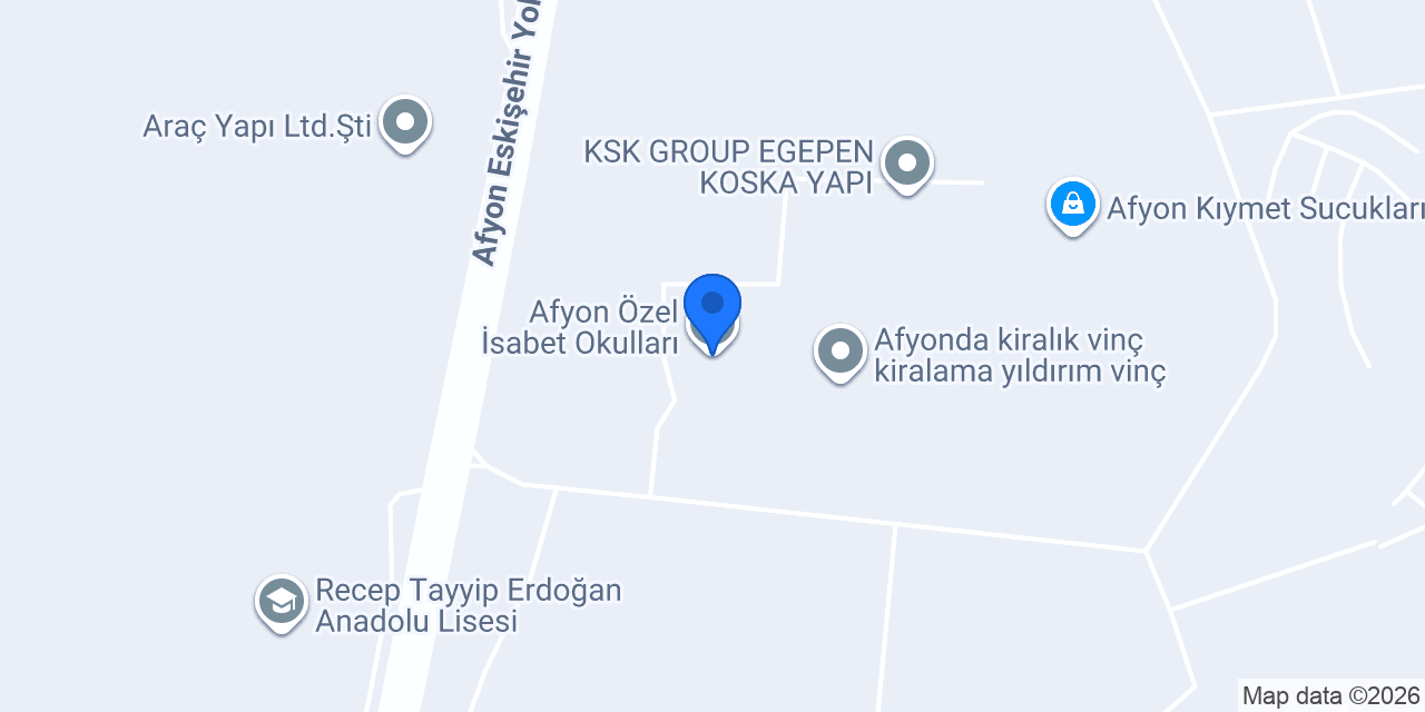 Afyon Özel İsabet Okulları konumu