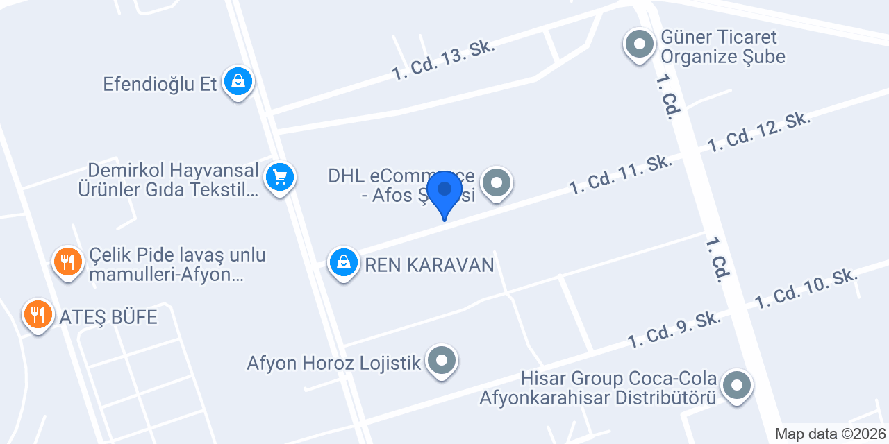 Özkara Mobilya konumu
