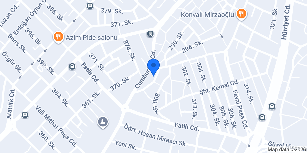 Ekin ekmek fırını konumu