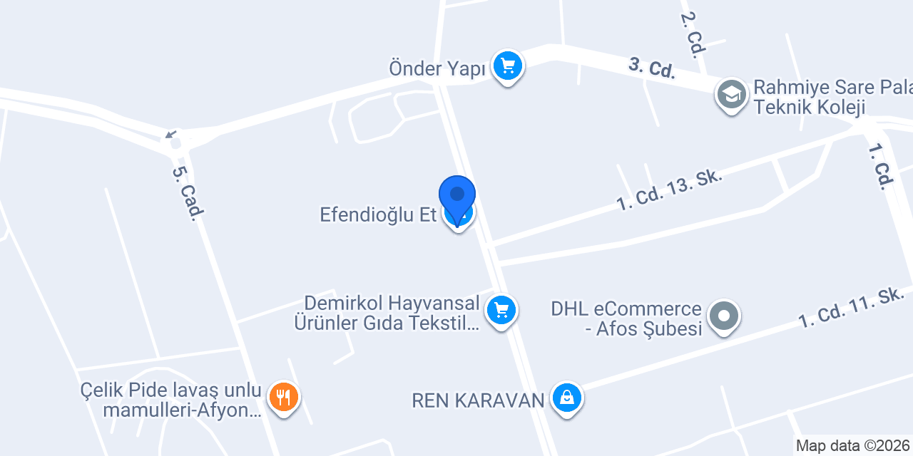 Efendioğlu Et konumu