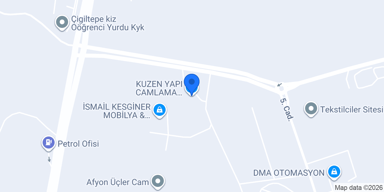 KUZEN YAPI CAMLAMA SİSTEMLERİ konumu