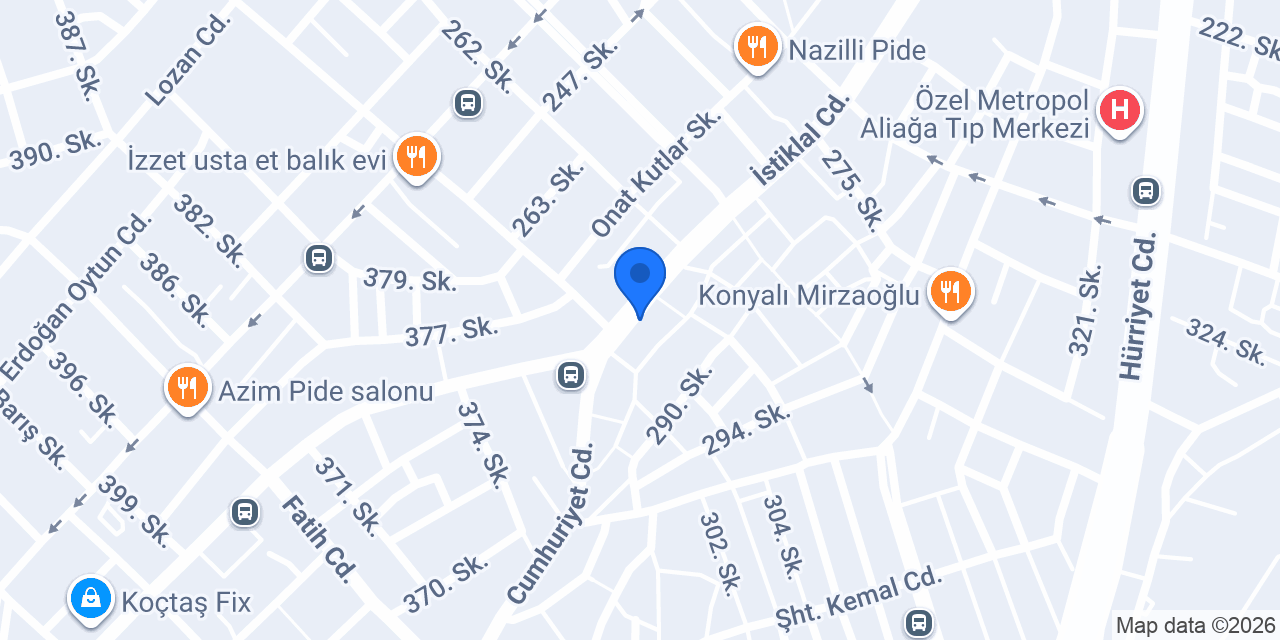 Garanti BBVA Aliağa Şubesi konumu