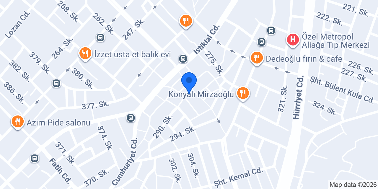 YILDIZ HALI ALİAĞA konumu
