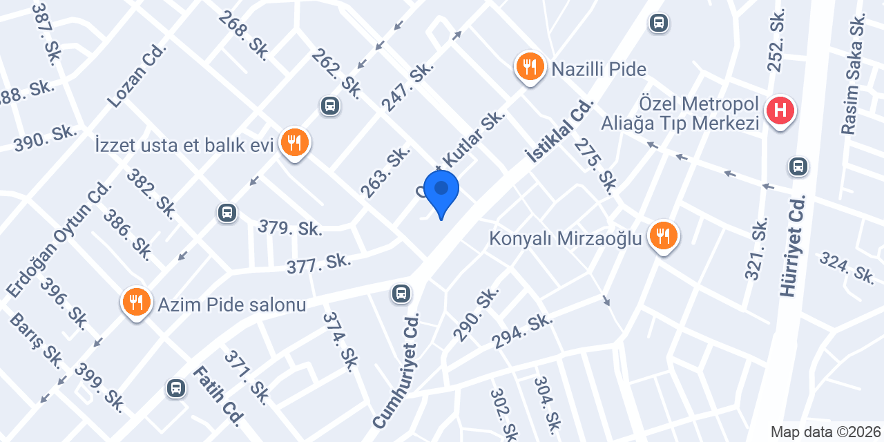 Fıstık Baklava Aliağa konumu