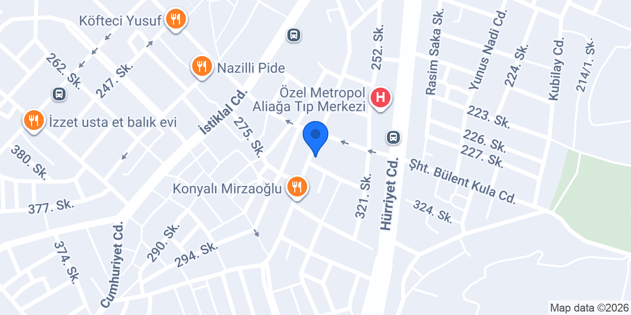 Aliağa İlçe Emniyet Müdürlüğü konumu