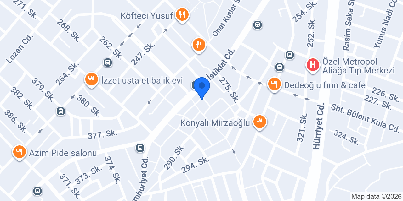 Kozak Turizm Aliağa konumu