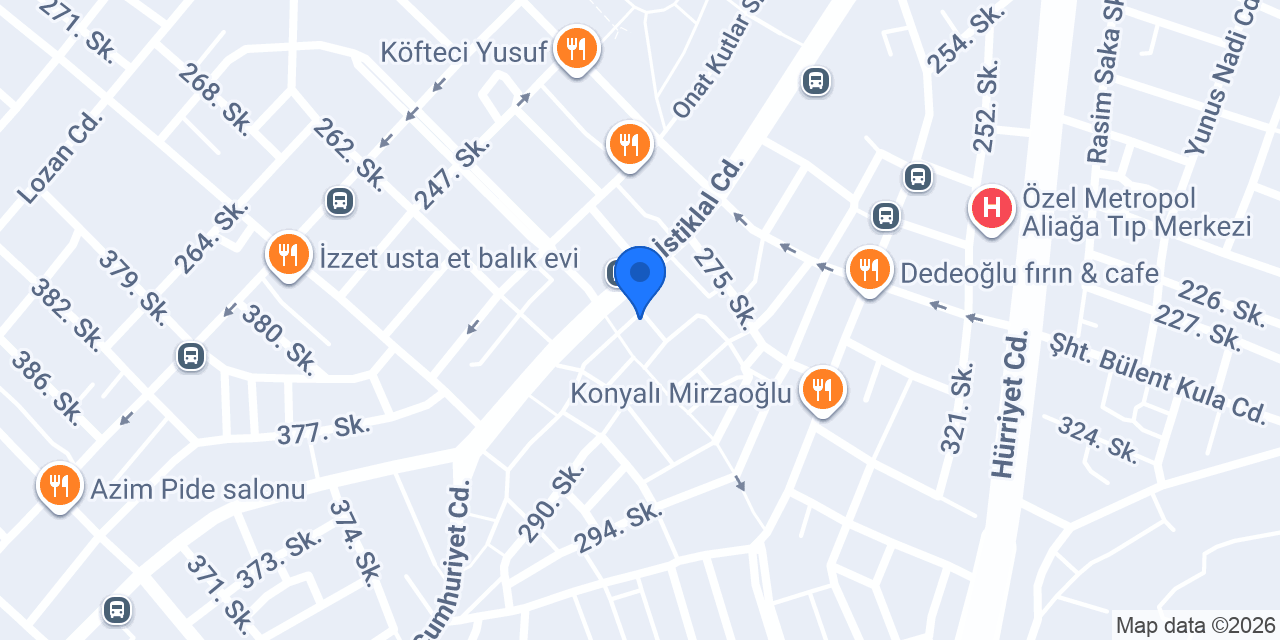 Profiterolcü Nilda Aliağa konumu