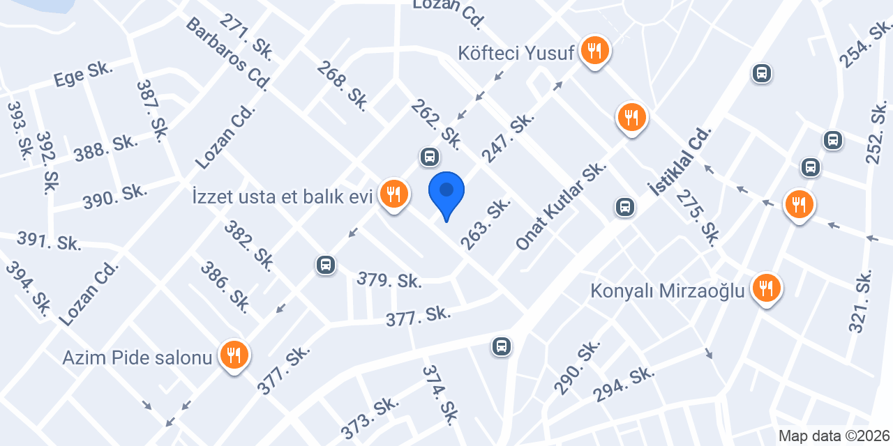 Lezzetli balık restoran konumu