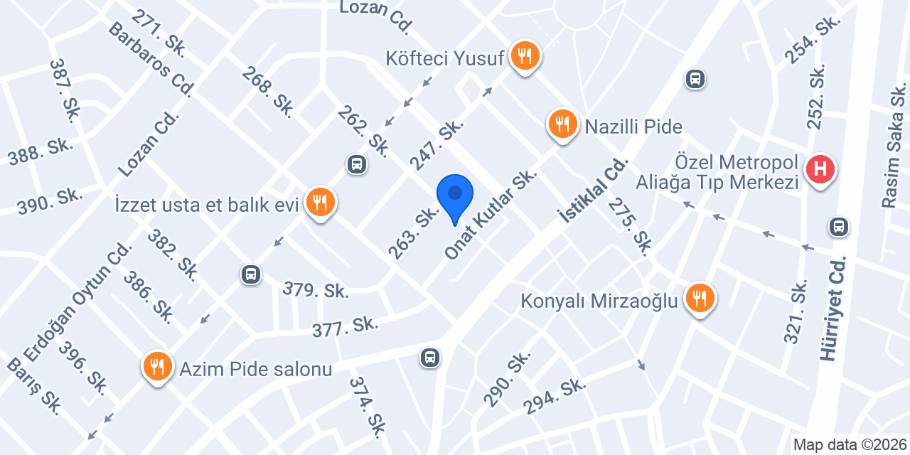 Aliağa Balık Evi konumu