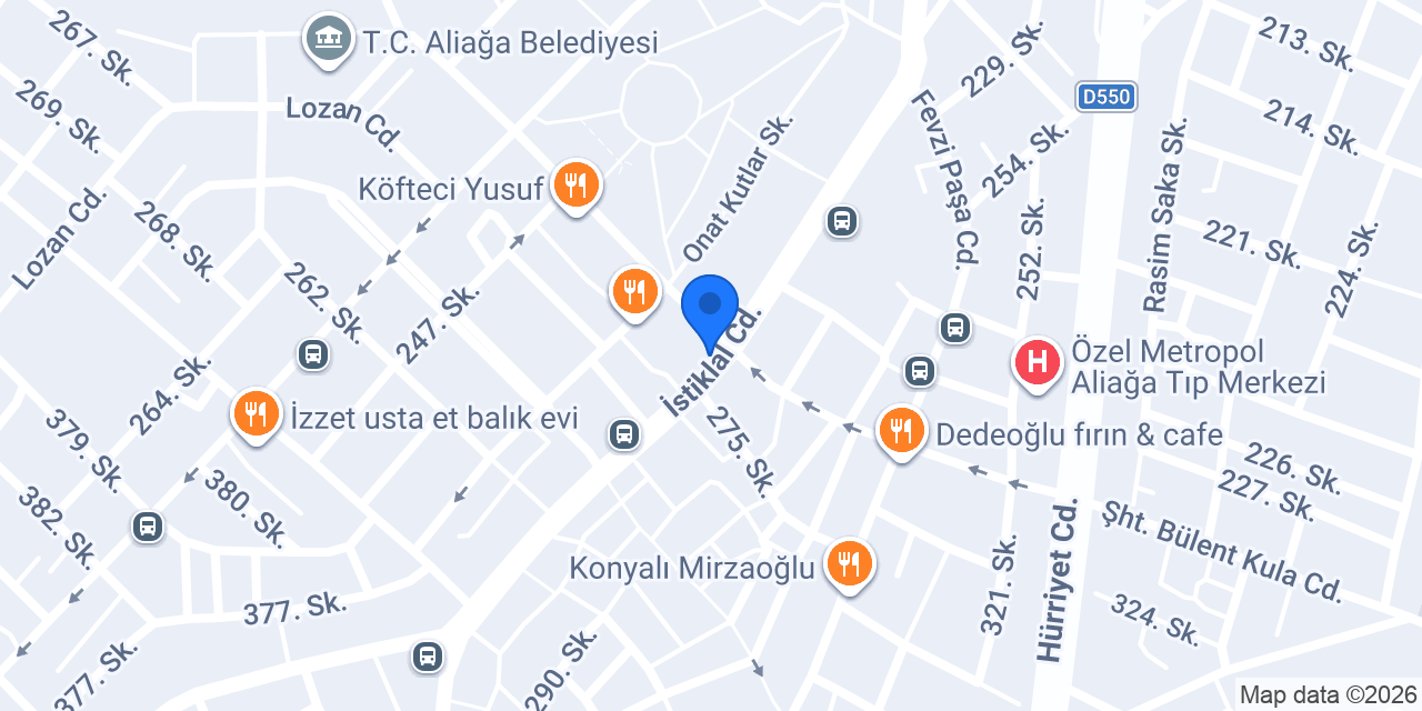 Yapı Kredi - Aliağa Şubesi konumu
