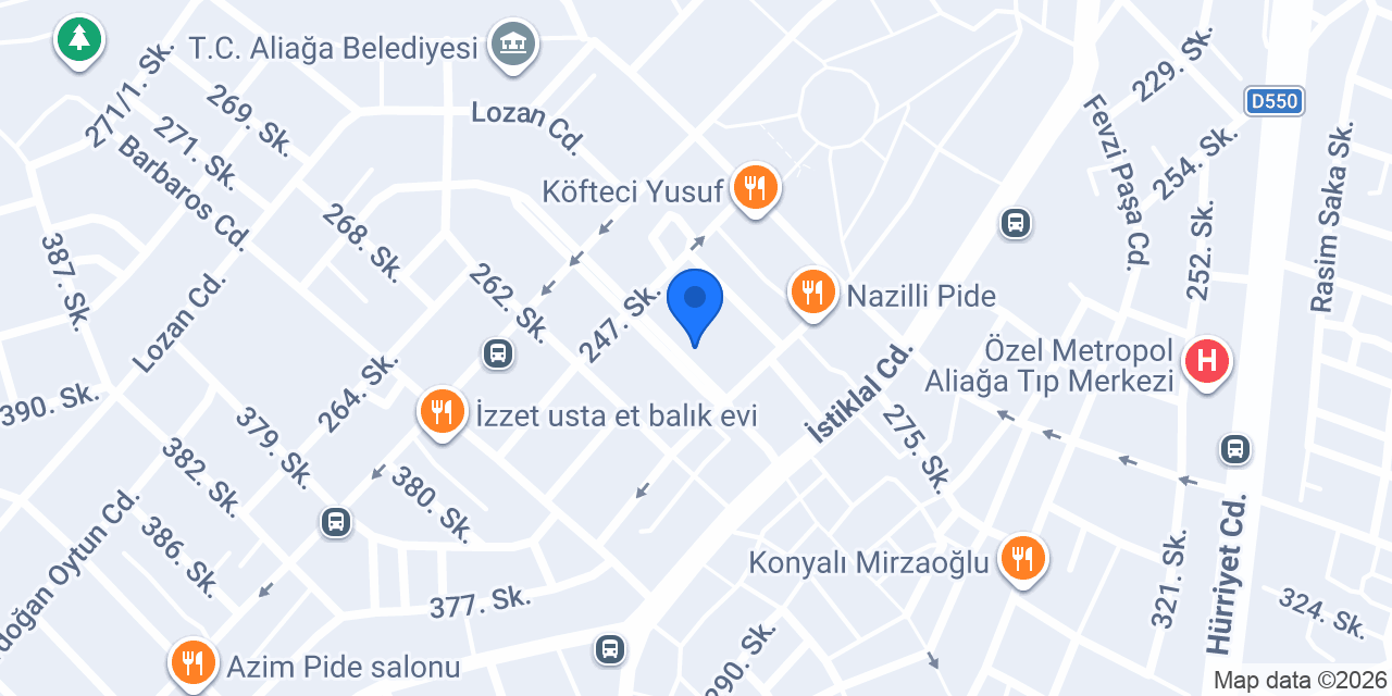 Aliağa Bizim Balık Evi konumu