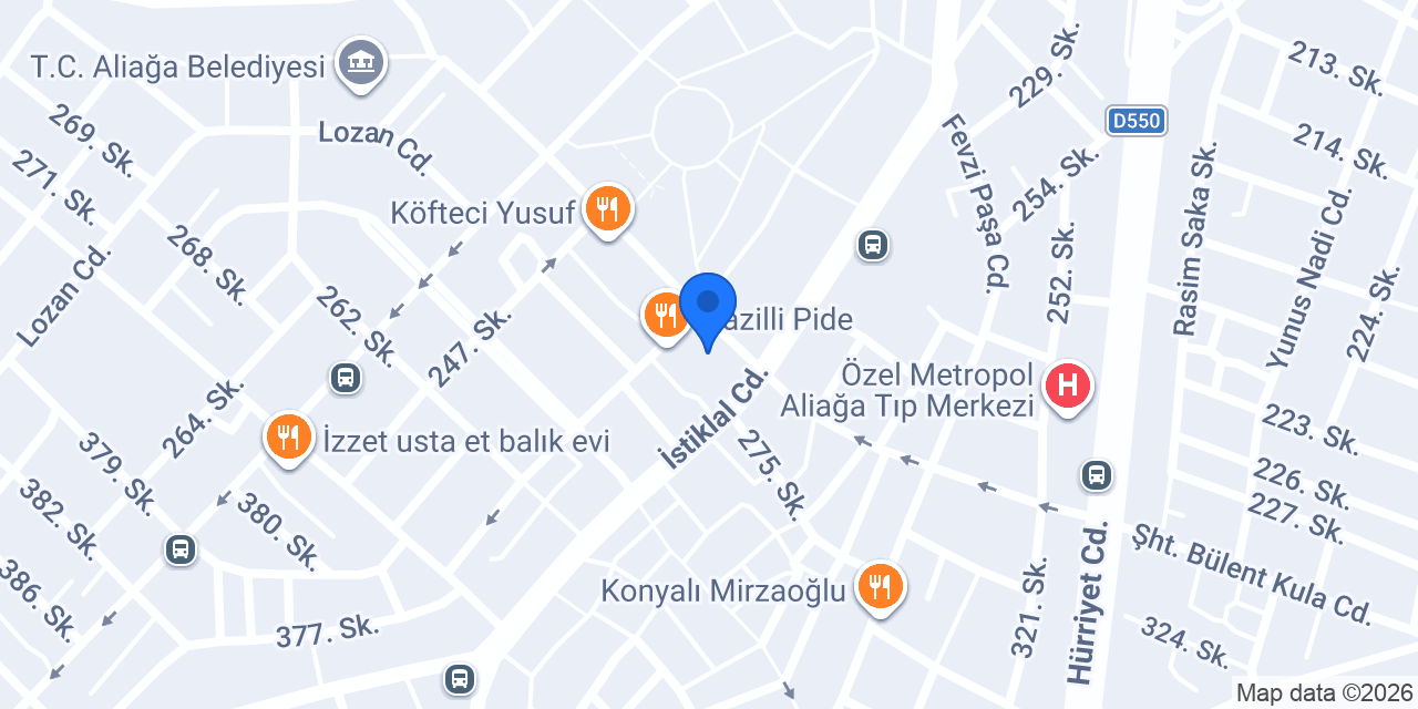 Aliağa Midye Dolma Sarayı konumu