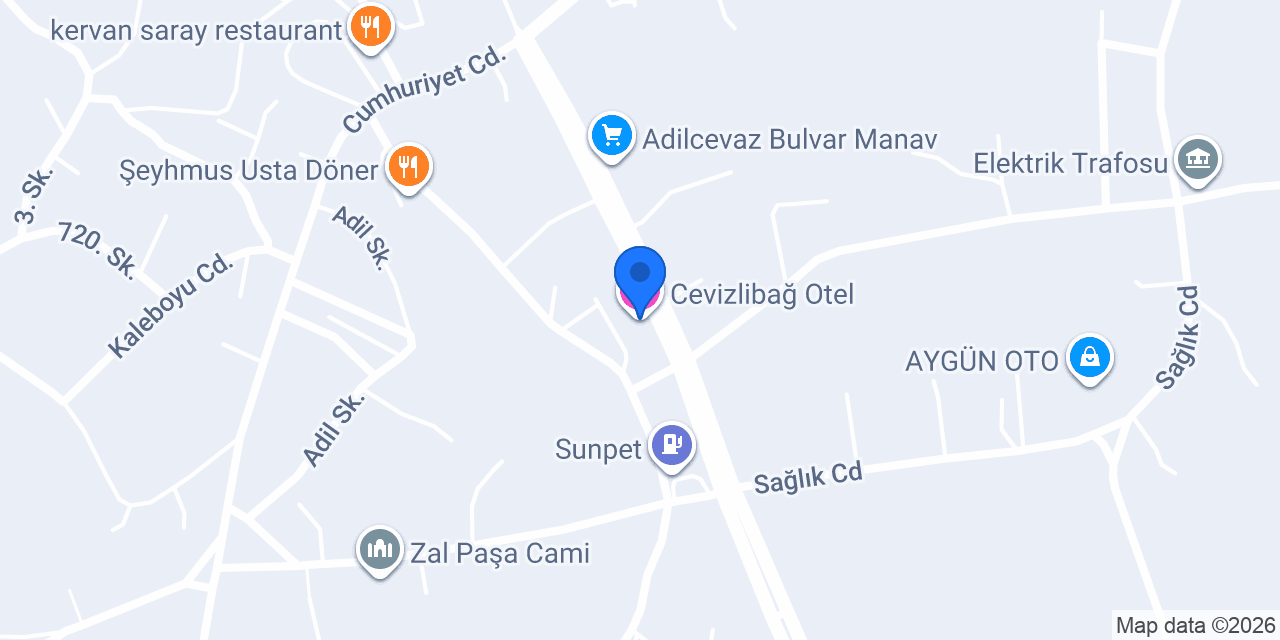 Cevizlibağ Otel konumu