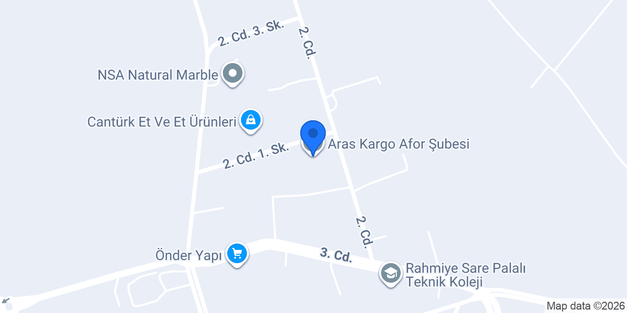 Aras Kargo Afor Şubesi konumu