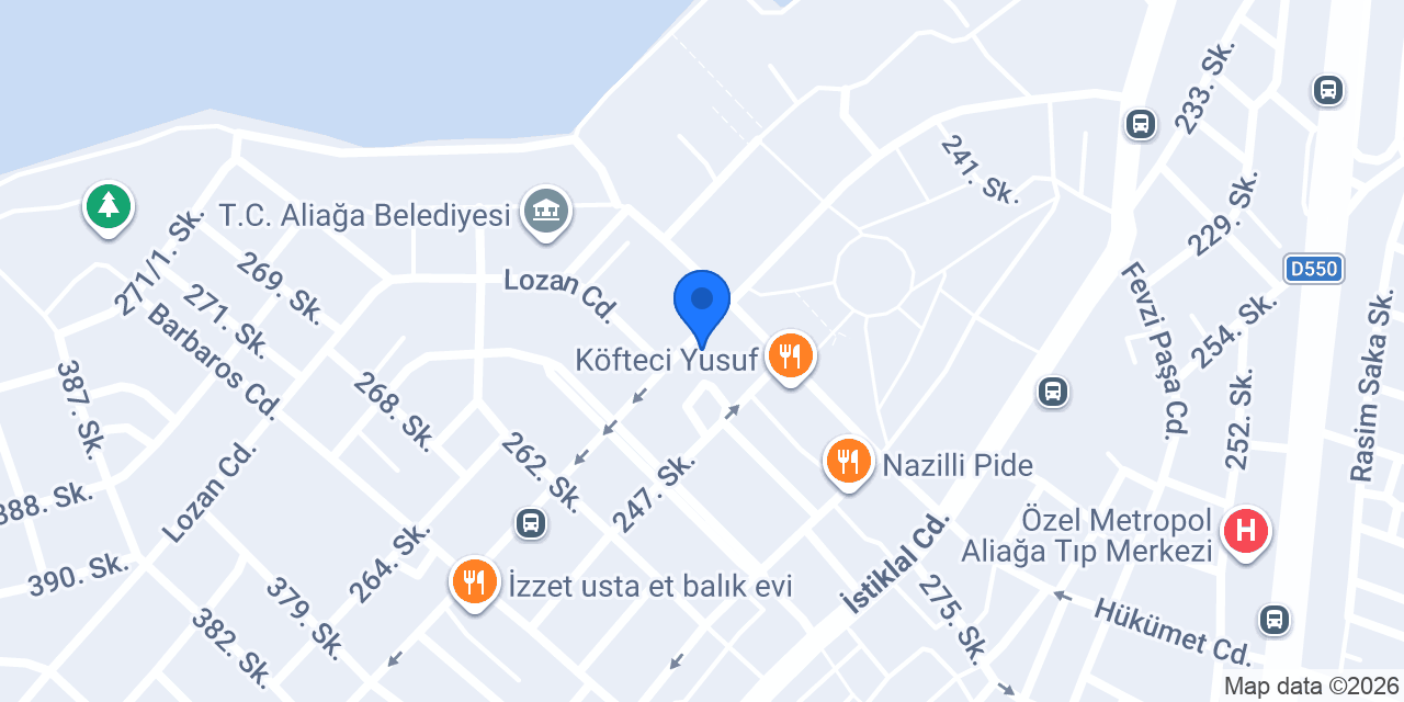 Söğüşçü Baba Aliağa tek şubemizdir. konumu