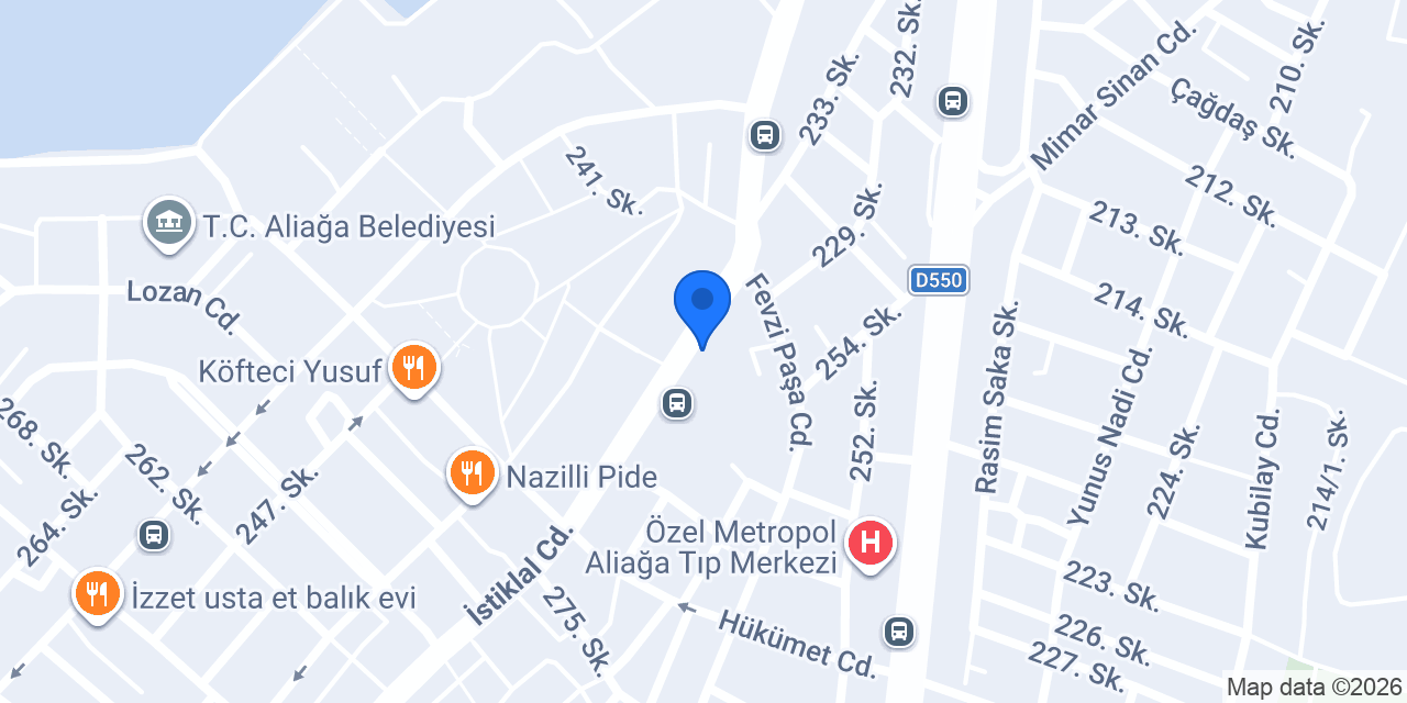 Aliağa Konfor Yatak konumu