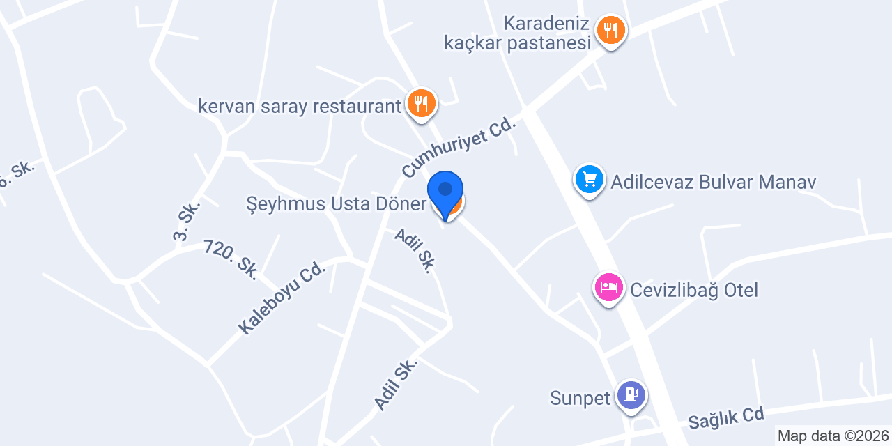 Şeyhmus Usta Döner konumu