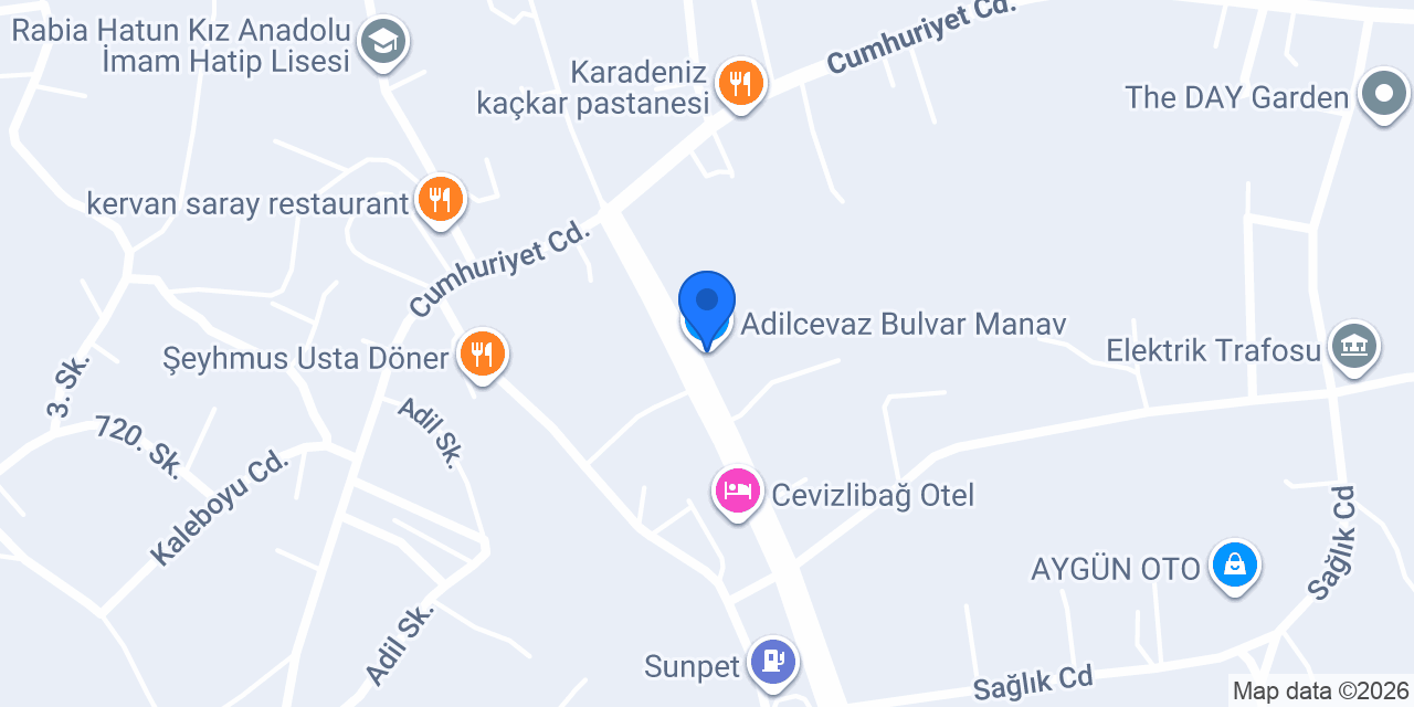 Adilcevaz Bulvar Manav konumu