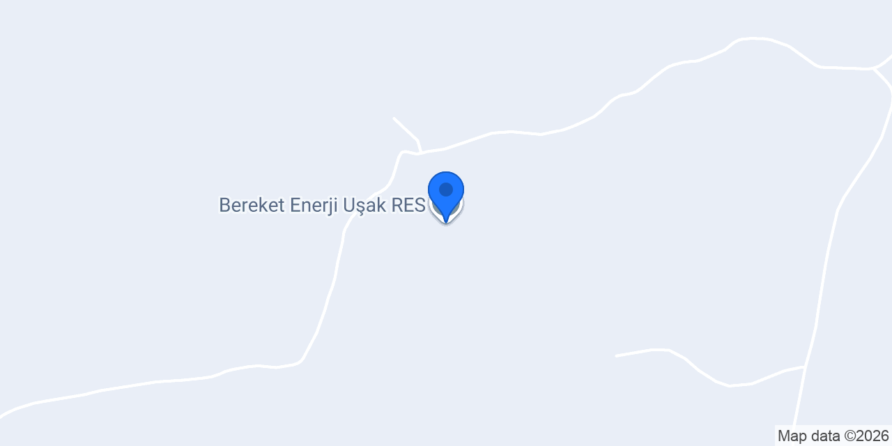 Bereket Enerji Uşak RES konumu
